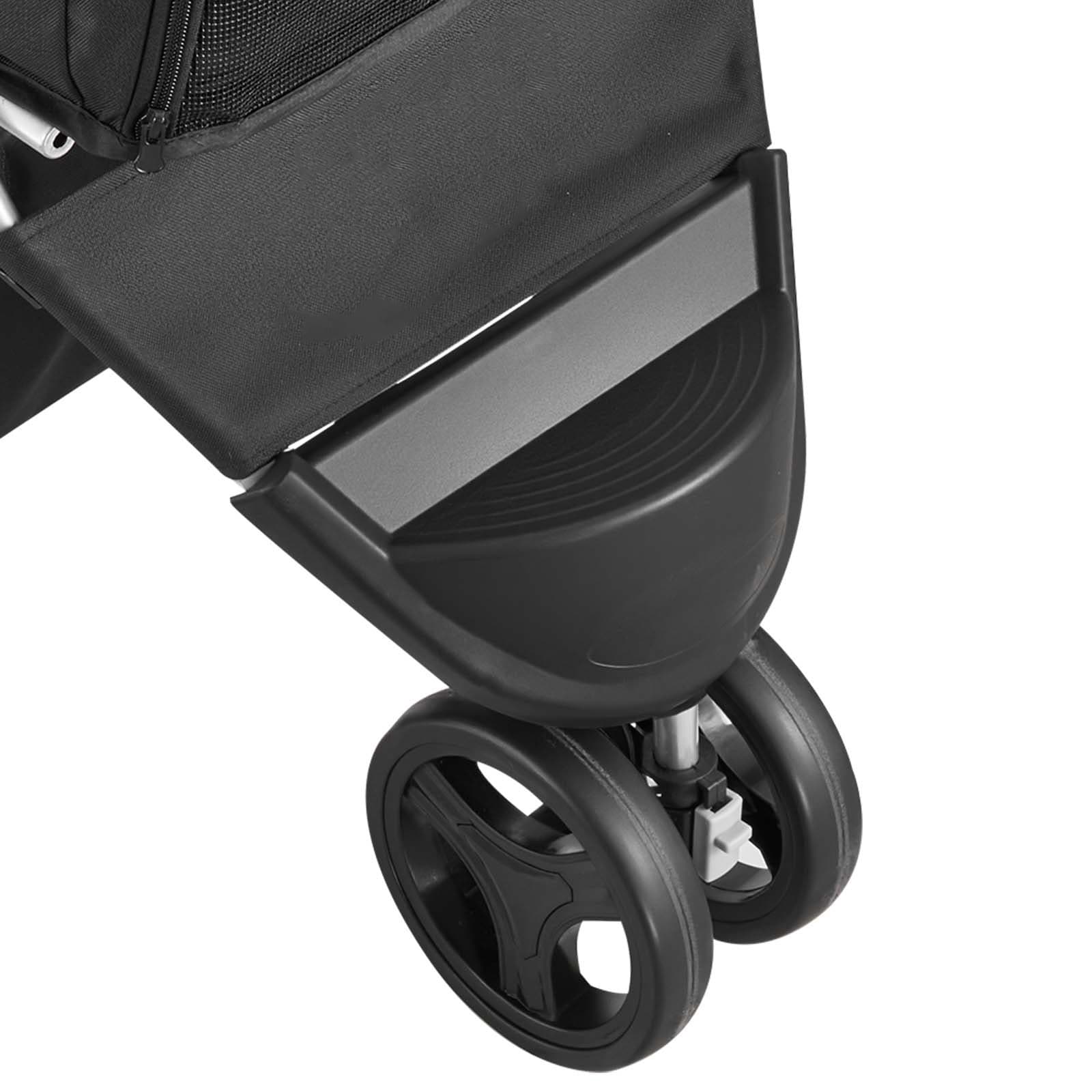 Foldable 3 Wheel Pet Stroller For Dogs With Brake For Travel Camp_voghion.com